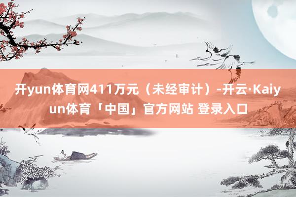 开yun体育网411万元（未经审计）-开云·Kaiyun体育「中国」官方网站 登录入口